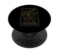 RPG Gamer Wizard D20 Dice Nerdy Geek Cat Hombres Mujeres Niños PopSockets PopGrip Adhesivo