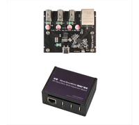 RPi0-3U1ETH para placa de expansión Zero con kit de carcasa, puerto Ethernet de 100 Mbps con 3 puertos USB 2.0, tarjeta vertical