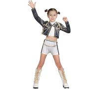 RPixc Popular demon Rumi Zoey - Juego de rol para niños, cantante pop Rumi Zoey Idol, juego de rol, demonio Halloween niña (negro1, 100)