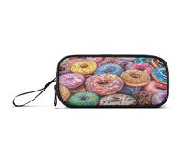 RPLIFE America's Popular Candy Marker Cases - Estuche para lápices con cremallera, estuche para lápices de gran capacidad, Colorida y deliciosa dona, one size, Estilo artístico