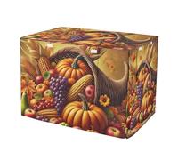 RPLIFE Autumn Harvest Cornucopia - Fundas para jaula de perro, color marrón, S-XL, resistente a los rayos UV, con ventanas de malla, reduce los ladridos, tamaño mediano