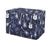RPLIFE Blue Guitars - Funda para jaula de mascotas con lados enrollables, resistente a los rayos UV, pequeña