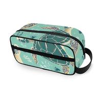 RPLIFE Bonita bolsa organizadora de viaje portátil con diseño de tortuga turquesa para viajes, para mujeres, de gran capacidad