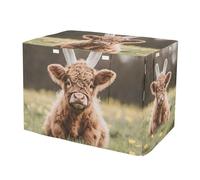 RPLIFE Bonita funda para perrera de mascotas de vaca de las tierras altas de Pascua con ventanas de malla (S-XL) resistentes a los rayos UV, tamaño grande