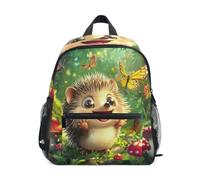 RPLIFE Bonita mochila de erizo para niños y niñas, Lindo erizo., Small, Mochilas con estampado de fútbol