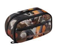 RPLIFE Bonito estuche para lápices de serenata de violonchelo koala para niñas, bolsa de lápices de gran capacidad, organizador de papelería con múltiples compartimentos con bolsillo de PVC