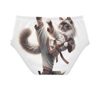RPLIFE Bragas para niñas pequeñas, ropa interior de algodón Kung Fu Cat Ragdoll para niñas, 2-8 años, Kung Fu Cat Ragdoll, 4 años
