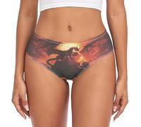 RPLIFE Calzoncillos transpirables para mujer, diseño de dragón que respira fuego, bragas cómodas para mujer, ropa interior mediana para mujer