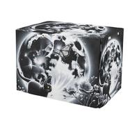 RPLIFE Cat and Moon Dark Dog Crate Cover S-XL - Funda para caseta de mascotas resistente al viento con ventanas de malla, reduce los ladridos, grande