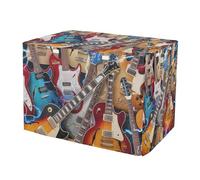 RPLIFE Colorful Guitars - Funda para jaula de perro, S-XL, resistente al viento, con aberturas, reduce los ladridos, talla XL