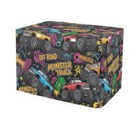 RPLIFE Colorful Monster Trucks - Fundas transpirables para jaula de mascotas, tallas S-XL, con aberturas, reduce los ladridos, tamaño grande