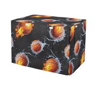 RPLIFE Cool Basketball - Cubiertas para jaula de perro, paneles laterales enrollables, cubierta de jaula para mascotas con ventanas de malla, talla XL