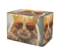 RPLIFE Cool Cute - Funda naranja para jaula de mascotas con ventanas de malla, funda transpirable para jaula, talla XL