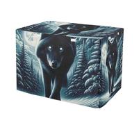 RPLIFE Cool Wolf Moon Forest - Fundas para jaula para perros, S-XL, resistentes al agua, con ventanas de malla, reduce los ladridos, tamaño pequeño