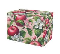 RPLIFE Cubierta para jaula de perro con diseño de manzanas rojas, paneles de malla para ventana (S-XL), tamaño mediano