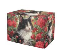 RPLIFE Cubierta para jaula de perro, paneles laterales enrollables, para pintar gatitos y gatos, cubiertas de flores para jaulas de mascotas, pequeño