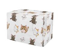 RPLIFE Cute Cats Colors Expressions - Fundas para jaulas de perro, resistentes al viento, S-XL, resistentes al viento, para jaulas de mascotas, XL