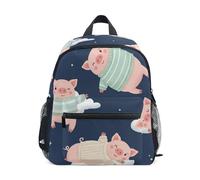 RPLIFE Cute Pig - Mochila rosa para niños pequeños, mini mochilas de jardín de infantes con etiqueta de nombre, mochilas para niños pequeños, Lindo cerdo rosa., 3-5 Years, Lindas mochilas