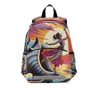 RPLIFE Dancer Dancing on Sea - Mochila escolar para niñas y niños, mochila escolar para preescolar de 3 a 6 años, mediana
