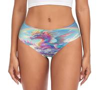 RPLIFE Dragon Clouds Rainbow - Ropa interior para mujer, bragas cómodas para mujer, calzoncillos elásticos para mujer, ropa interior suave, Dragon Clouds Rainbow, XXL