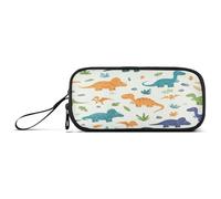 RPLIFE Estuche para lápices de colores de dinosaurios de dibujos animados, estuche de tela, estuche para lápices para la escuela