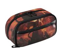RPLIFE Estuche para lápices de gran capacidad, estuche de dragón que respira fuego con bolsillo de PVC transparente, estuche estético para lápices para adolescentes y niñas