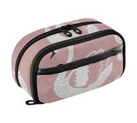RPLIFE Estuche para lápices de gran capacidad para la escuela, coronas de cisne, organizador de papelería rosa, organizador de papelería con múltiples compartimentos con bolsillo de PVC transparente