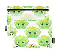 RPLIFE Estuche para lápices para carpeta de 3 anillos, paquete de 2 estuches de tela con cremallera, artículos esenciales para el regreso a clases, 9.8 x 7 pulgadas (tamaño único x 2), bonitos ojos de