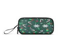 RPLIFE Estuche para lápices verde de bastón de caramelo, estuche para lápices con múltiples bolsillos, estuche único para lápices