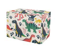 RPLIFE Funda para jaula de perro con dinosaurios coloridos, resistente al viento, S-XL, lavable, para dueños de mascotas, tamaño mediano