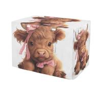 RPLIFE Funda para jaula de perro con estampado de vaca de las tierras altas, resistente al viento, S-XL, resistente a los rayos UV, para jaulas de mascotas, tamaño mediano