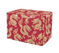 RPLIFE Golden Chinese Dragon Red - Fundas enrollables para jaulas de mascotas, tamaño pequeño