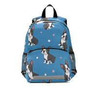 RPLIFE Linda mochila de perro Boston Terrier con correa, mini mochila de viaje para niños, mochila escolar para niños de 3 a 6 años, mediana