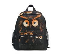 RPLIFE Linda mochila nocturna de búho para niñas y niños, mini mochila, Cute Owl Night, Small, Mochilas con estampado de fútbol