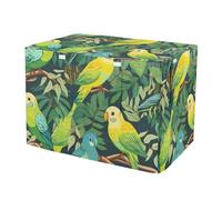 RPLIFE Lindas fundas para jaula de perro verde loro, fácil de instalar (S-XL) con ventanas de malla, grande