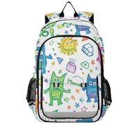 RPLIFE Lindo dibujos animados crayon monstruos mochilas para niños, mochila ligera para niños, mochila para 6 años niño, Cute Cartoon Crayon Monsters 1, One Size