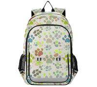 RPLIFE Lindo Paw Prints Rosa Bolsa de Libro Niños Durable Escuela Mochila Viaje Mochilas para Niños