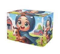 RPLIFE Little Girl Happily Walks - Funda para jaula de mascotas con ventanas de malla, funda transpirable para perrera para perros, talla XL