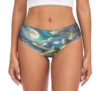 RPLIFE Magical Owls - Bragas transpirables para mujer, ropa interior elástica para mujer, Búhos mágicos, S