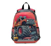RPLIFE Mochila de jardín de infantes, mochila de monstruo de camión para niños pequeños