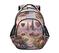 RPLIFE Mochila escolar personalizada Garden Path para niños y niñas de 6 a 12 años, mochilas geniales personalizadas para niños, (Garden Path), 17 Inch, Mochilas Tradicionales