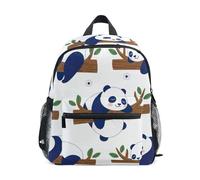 RPLIFE Mochila infantil para niñas y niños, bonita mochila de viaje de panda azul marino con etiqueta de nombre, mini mochilas para niños pequeños, Bonito panda azul marino, 3-5 Years, Lindas