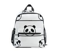 RPLIFE Mochila minimalista de panda para niña pequeña con etiqueta de nombre, mochila de viaje pequeña, Minimalista lindo panda, 3-5 Years, Lindas mochilas