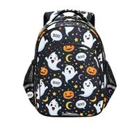 RPLIFE Mochila para niños, lindos fantasmas, mochila juguetona para la escuela primaria, Cute Ghosts Playful, 17 Inch, Classic