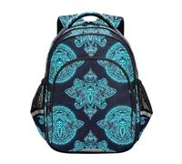 RPLIFE Mochila para niños, mochila gótica negra para escuela primaria, negro (Gothic Black), 15 Inch, Classic