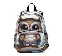 RPLIFE Mochila para niños y niñas, diseño de búho lindo con ojos grandes, mochila de viaje, mini mochilas para niños pequeños de 3 a 6 años, mediana