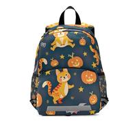RPLIFE Playful Kittens Stars - Mochila pequeña negra para niños y niñas, mochila de viaje de 3 a 6 años, mediana