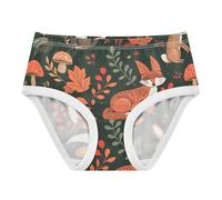 RPLIFE Ropa interior de algodón para niñas de 2T a 8 años, color verde otoño, Cute Fox Autumn Green, 24 meses