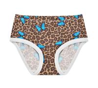 RPLIFE Ropa interior de algodón para niñas, diseño de mariposa, leopardo, guepardo, talla 2T a 8 años, Mariposa, leopardo, guepardo, 6 años