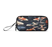 RPLIFE Varios peces Koi Dark Pencil Pounch, estuches grandes, suministros escolares para estudiantes universitarios